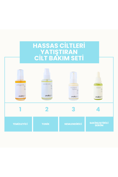 evolvy natural skincare Hassas Ciltler Için Cilt Bakım Rutini Seti