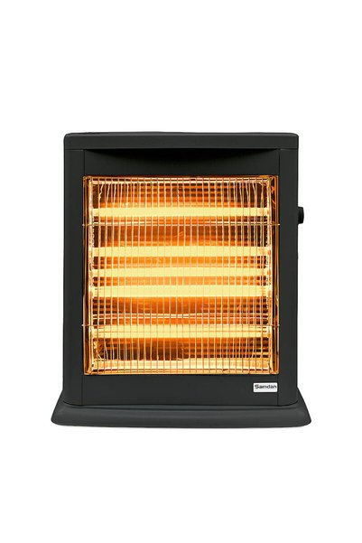 Şamdan BUHARLI VE TERMOSTATLI QUARTZ SOBA SİYAH