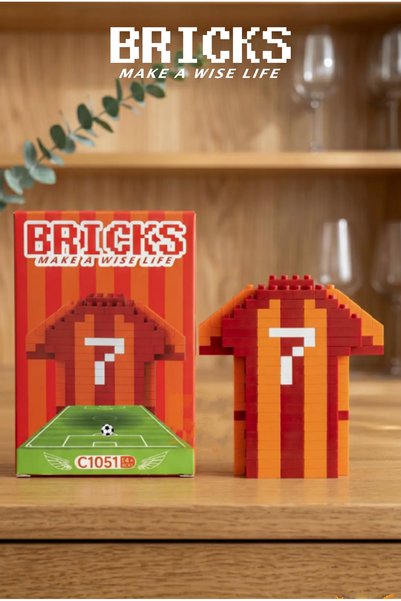 Bricks make a wise life Sarı-Kırmızı Taraftar Şampiyon Forma (169 Parça) Futb...