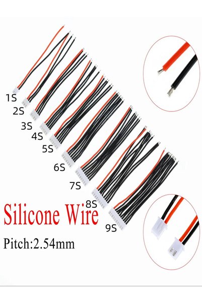 choice2 5PCS 6S 200MM 5pcs/lot JST-XH Silicone Wire 22AWG1/2/3/4/5/9S Lipo Ba...