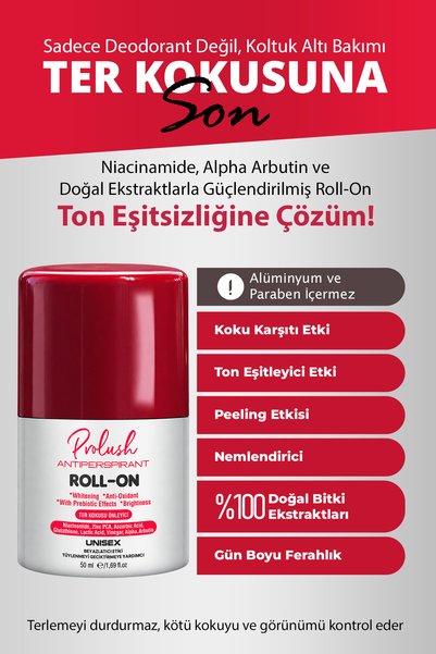 Prolush Koltuk Altı, Ter Kokusu Önleyici, Antiperspirant Beyazlatıcı Etkili, ...