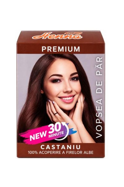 Henna Vopsea de Par Premium Sonia, Castaniu, 60 g