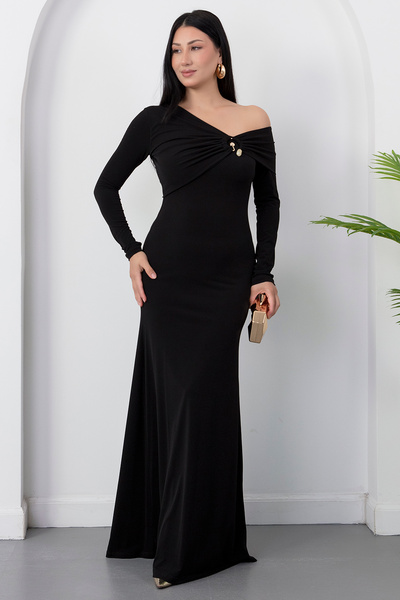 PULLIMM Φόρεμα με έναν ώμο και αγκράφα Madonna K-252672