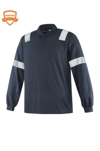 ISMONTPRO Polo Yaka Uzun Kol T-shirt Alev Almaz