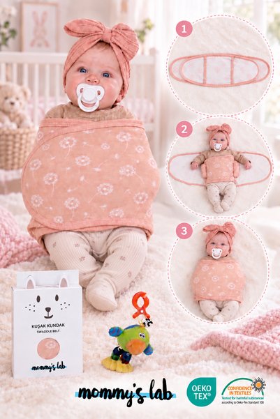 Mommyslab 0-4 Ay Yeni Sezon Desenli Renkli % 100 Pamuk Hazır Yarım Kuşak Kund...