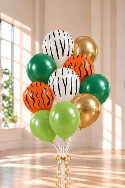 Patladı Gitti 12 inch safari concept mixed balloon 10 pieces
