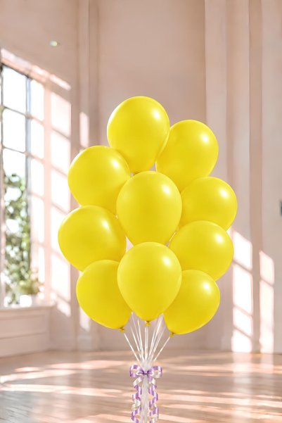 Patladı Gitti 12 inch yellow balloon 10 pieces