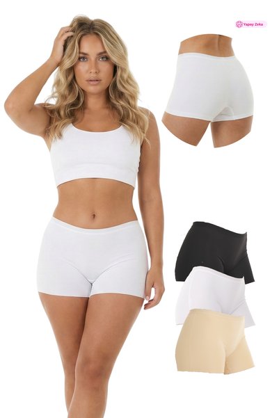 Newlilla 501 Basic Laser Cut Seamless Women's Boxer Briefs 3 Pack