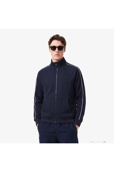 Lacoste Erkek Regular Fit Fermuarlı Lacivert Sweatshirt