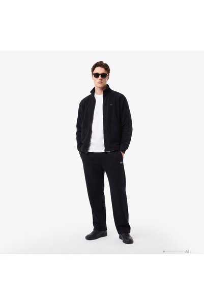 Lacoste Erkek Loose Fit Fermuarlı Siyah Sweatshirt