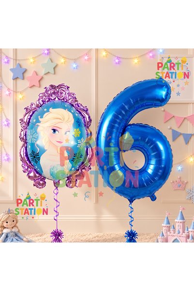 Parti Station Frozen Balloon 6 Year Old Birthday Set Frozen Elsa Concept Ball...