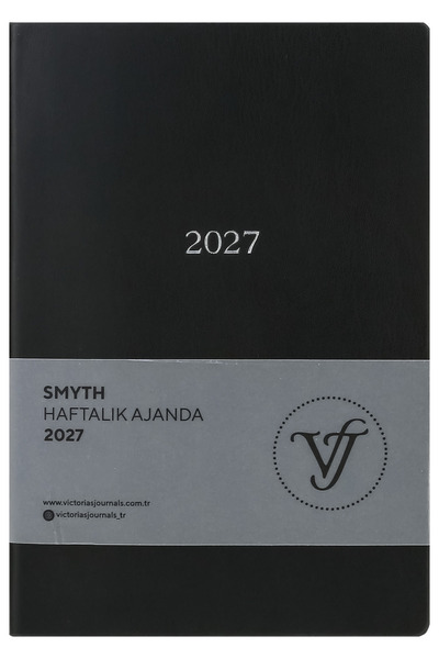Victoria's Journals سميث-2027 جدول أعمال أسبوعي A5. غطاء مرن. حافة مذهبة بالل...