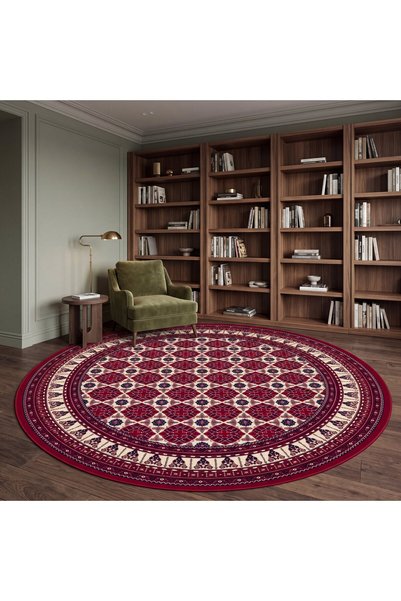 Al Kaffary Carpet سجادة كورتينا الحمراء من الألكافاري بتصميم شرقي كلاسيكي فاخ...