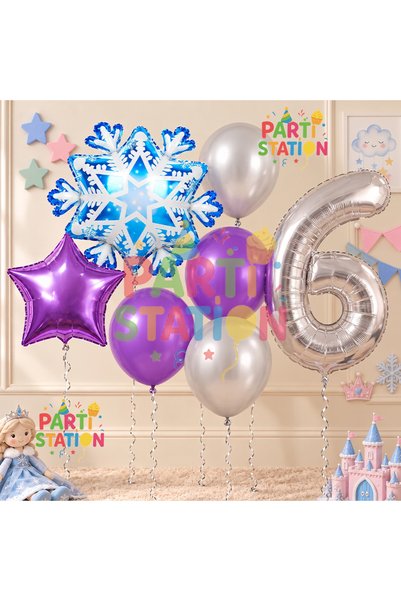 Parti Station Snowflake Frozen Elsa Winter Concept Snowflake 6 Year Old Ballo...