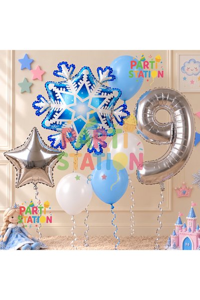 Parti Station Snowflake Frozen Elsa Winter Concept Snowflake 9 Year Old Ballo...