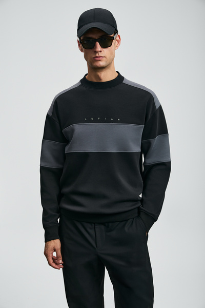 Lufian Pıeces Erkek Sweatshirt Siyah