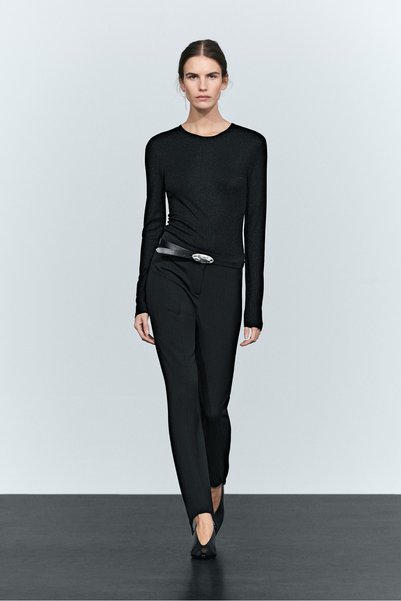 Massimo Dutti Fitilli uzun kollu t-shirt