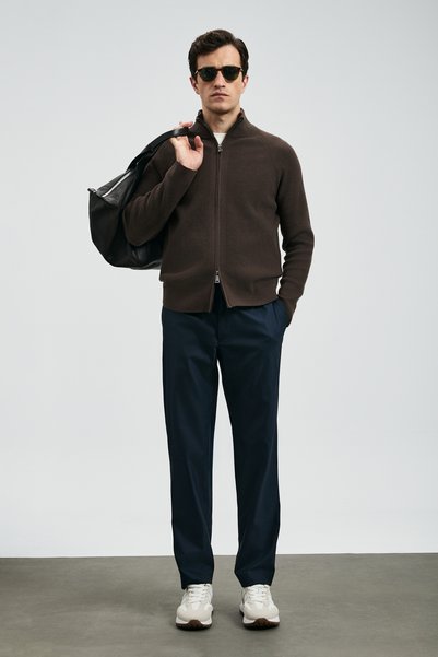 Lufian Amber Smart Erkek Chino Pantolon Slim Fit Lacivert