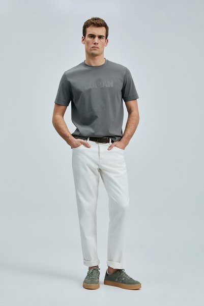 Lufian Thınk Modern Grafik T- Shirt Koyu Yeşil
