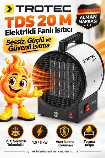 Trotec Tds 20 M Seramik Elektrikli Fanlı Isıtıcı
