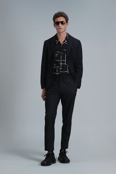 Lufian Alex Smart Men's Chino Pants Slim Fit Black