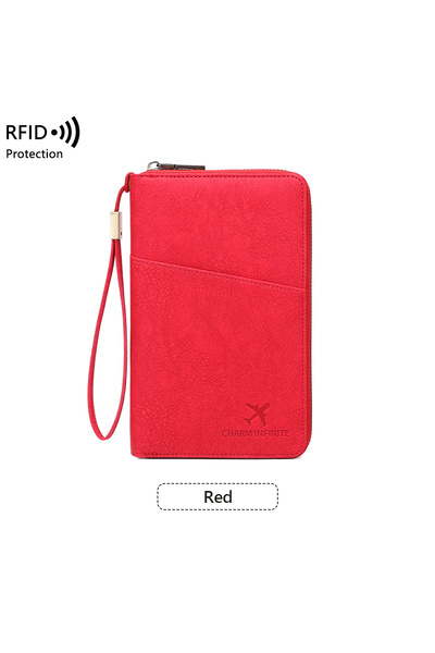 choice2 Y1701-Red New Large Capacity RFID Anti-Magnetic Passport Holder with ...