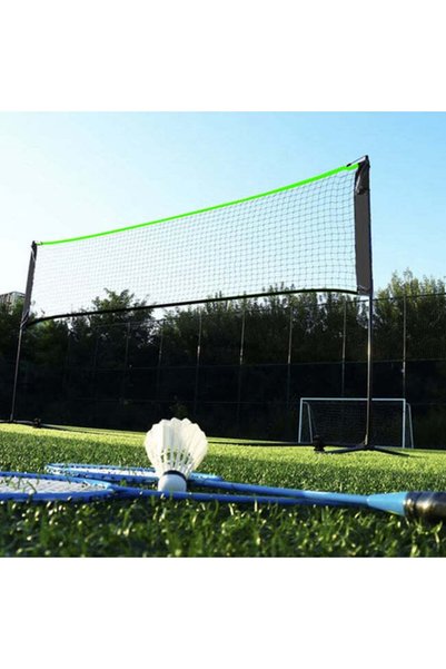KESNUP Plasă portabilă pentru tenis, volei, badminton, foottenis, Verde / Negru