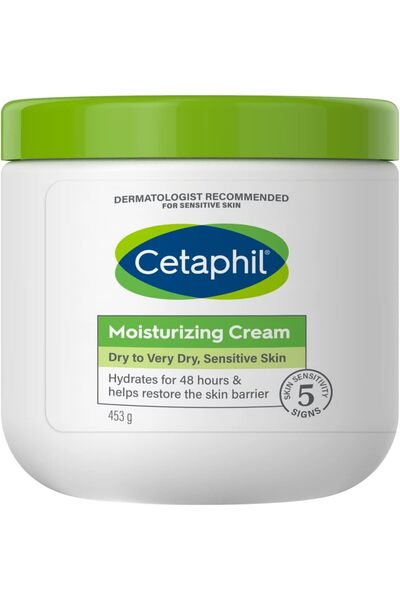 Cetaphil كريم مرطب للوجه والجسم، بدون رائحة، للبشرة الجافة إلى الجافة جدًا وا...