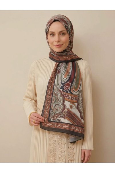 Altınoluk Tekstil Patterned Cotton Soft Shawl Paisley Series