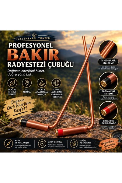 hb natural profesyonel Radyestezi çubuğu su arama çubuğu bakır çubuk bioenerj...