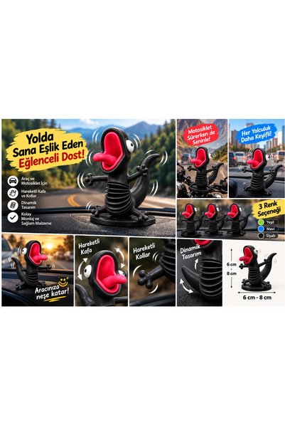 Genel Markalar Dexniva Hareketli Kertenkele Figürü 3D Baskı – Motosiklet ve A...