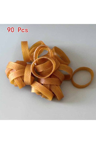 Choice 90 Pcs 90pcs High Elasticity Rubber Band Yellow Color Rubber Bands Sto...