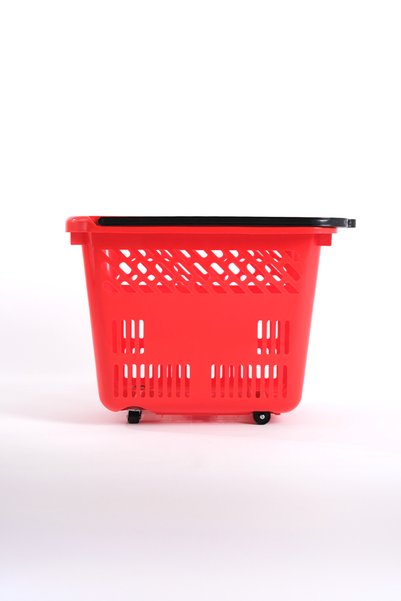 Rafiste Tekerlekli Market Sepeti (Tekerlekli Alışveriş Sepeti) 54 L Kırmızı