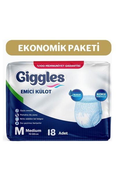 giggles Yetişkin Emici Külot Medium 2 Paket (18 Adet)