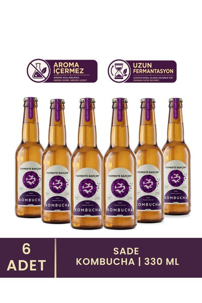 Fermente Bahçem Sade 6'lı Kombucha Paket x 330 ml