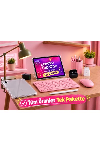 LENOVO Tab 4 Ram 128 Hafıza Kalem,Klavye.Mouse,Kılıf,Şarj Başlığı,Kulaklık He...