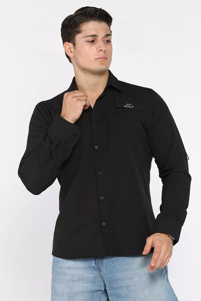 TOZLU Men's Double Pocket Shirt