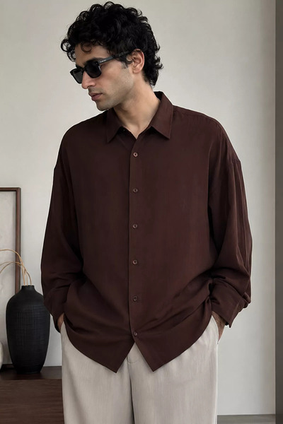 TOZLU Men's Self-Patterned Long Sleeve Shirt
