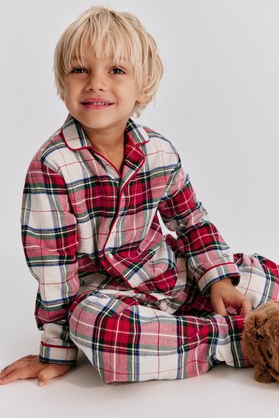 H&M Pamuklu Flanel Pijama Takımı