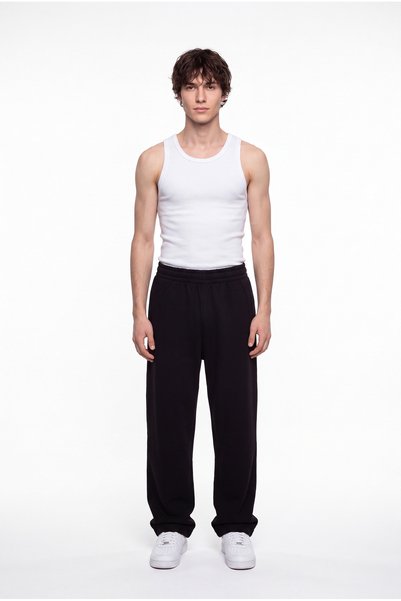Machinist Erkek Basic Diagonal Baggy Eşofman Altı Siyah