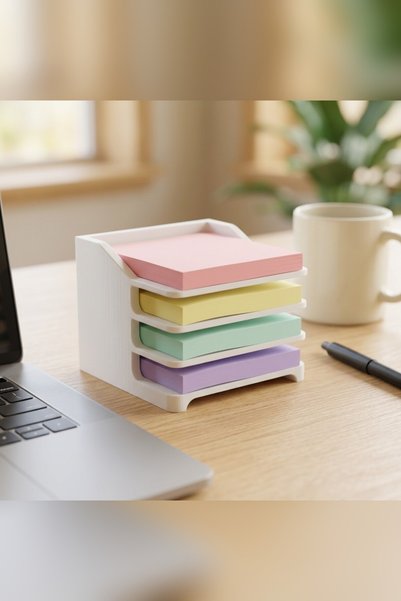 Boujee 4 Raflı Post-it Tutucu Ofis Not Kağıdı Organizeri
