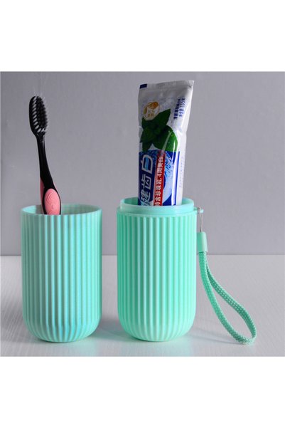 Choice Green Toothbrush Cup Portable Toothbrush Holder Multifunction Travel C...