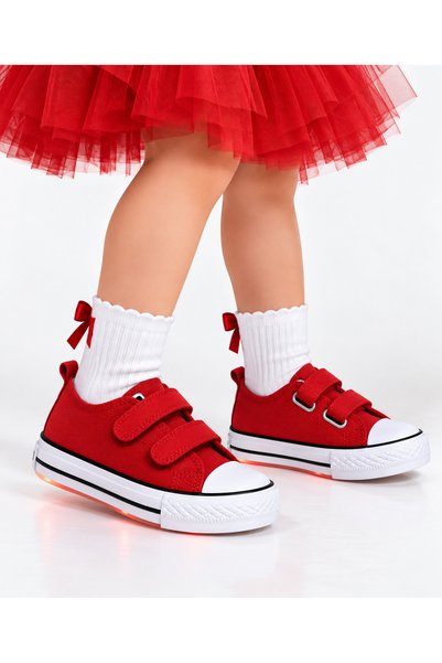 Vicco Pino Model Işıklı Unisex Bebek ve Çocuk Kırmızı Spor Ayakkabı