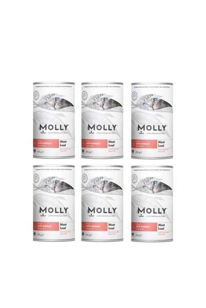 Molly Konserve Yavru Kedi Pate Somonlu 395 Gr (6 Adet)