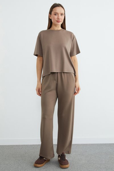 Fulla Moda Basic Short Sleeve Modal 2-Piece Set