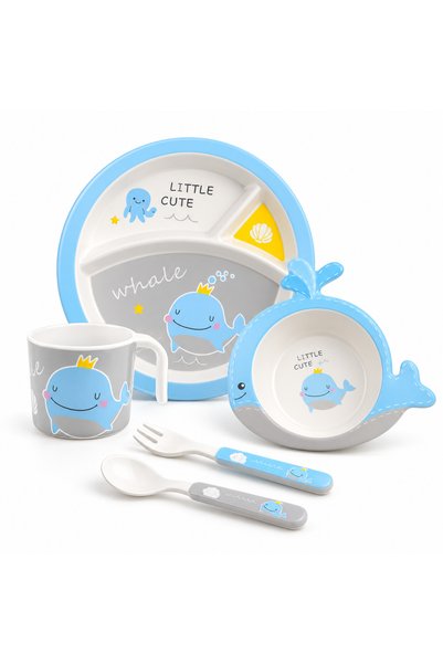 LUNCH BOX Set complet de hrănire pentru copii ANGMAD - Fibră de bambus