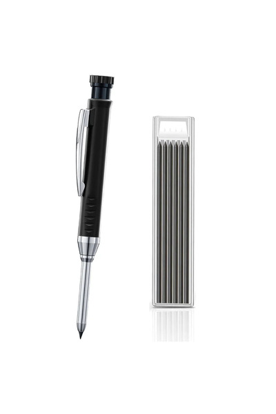 Choice set B -Black Solid Carpenter Mechanical Pencil with Sharpener Woodwork...