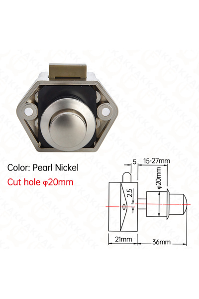 Choice Small pearl nikel 10PCS KAK Camper Car Push Lk 20mm RV Caravan Boat Mo...