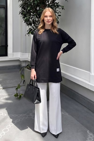 Fulla Moda Tunica de bază cu decolteu rotund Fullamoest