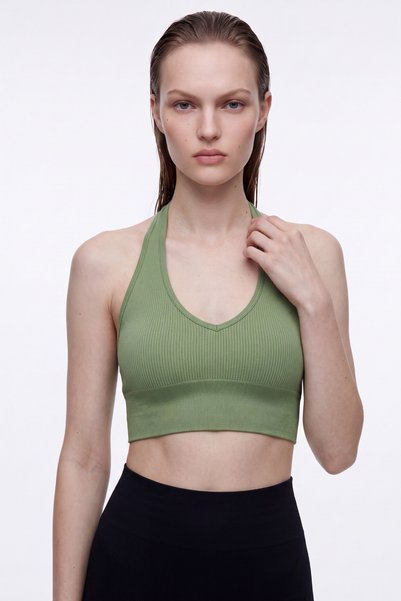 HAKKE Seamles V Yaka Halter Sporcu ATLET